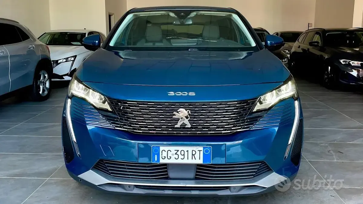 Usata Peugeot 3008 Business-Line 131 CV (96 kW) 2021 Blu/azzurro SUV
