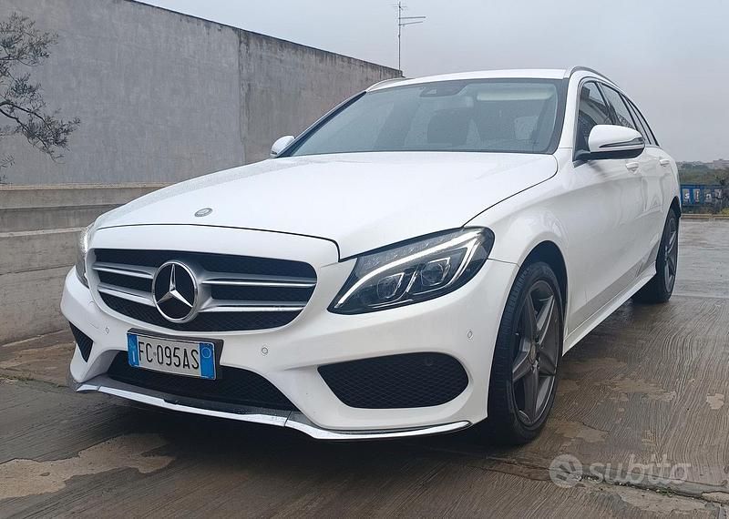 Usata Mercedes C220 AMG 170 CV (125 kW) 2016 Bianco Station wagon