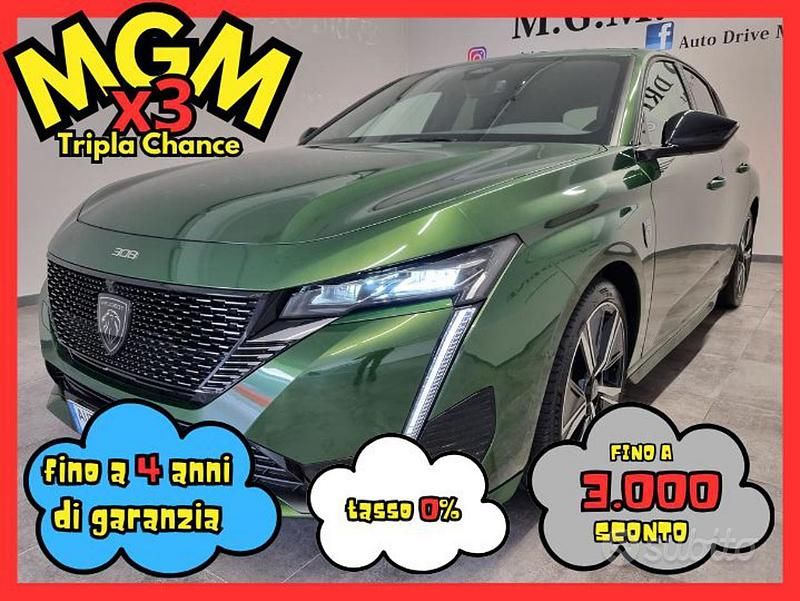 Usata Peugeot 308 GT 131 CV (96 kW) 2022 Verde Berlina