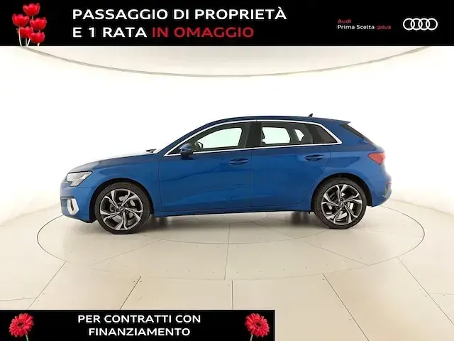 Usata Audi A3 Advanced Plus 110 CV (80 kW) 2022 Blu atollo metallizzato Berlina