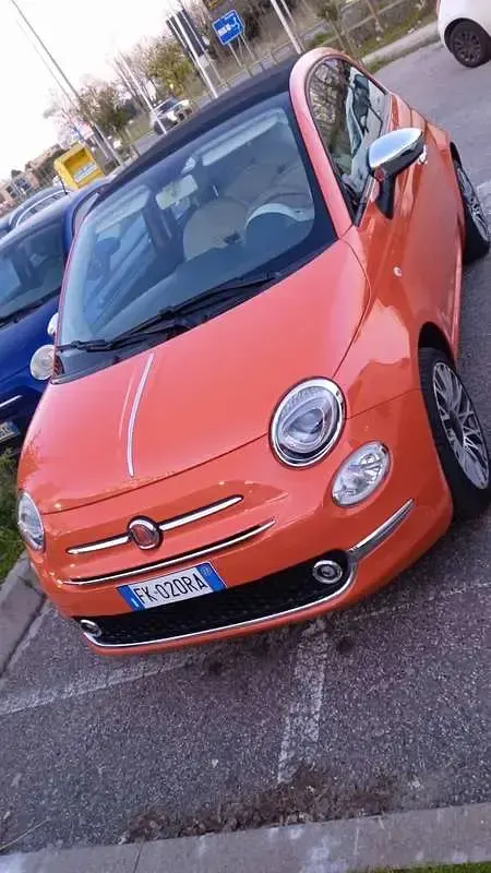 Usata Fiat 500C 69 CV (50 kW) 2017 Arancione Cabrio