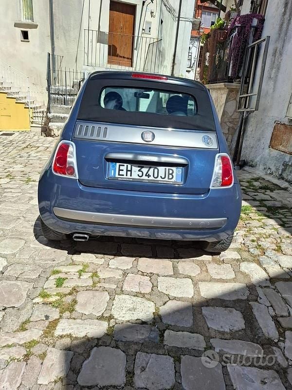Usata Fiat 500C 95 CV (69 kW) 2011 Blu Cabrio