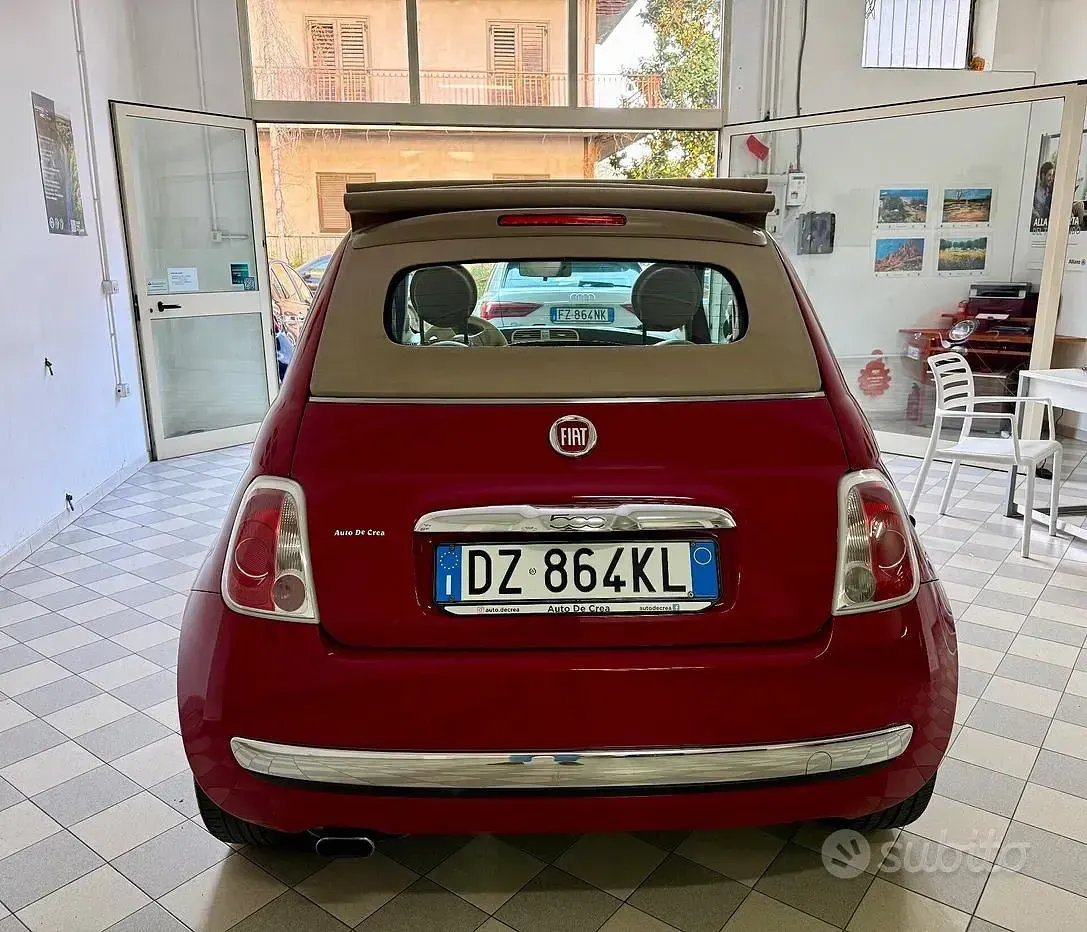 Usata Fiat 500C Lounge 70 CV (51 kW) 2010 Rosso Cabrio