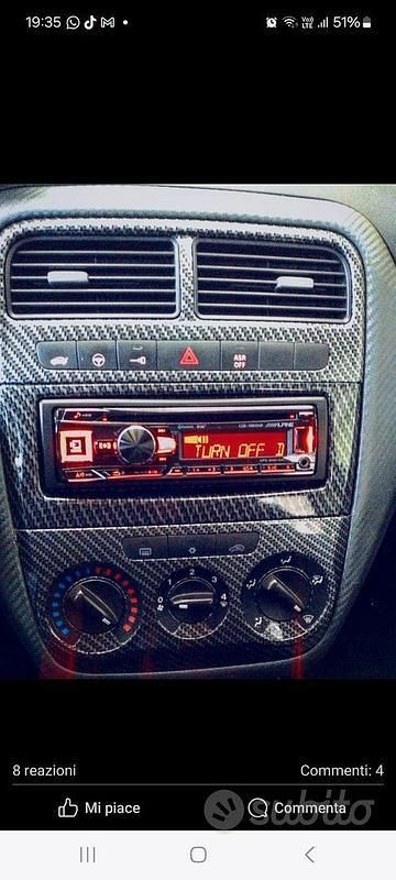 Usata Fiat Grande Punto 90 CV (66 kW) 2008 Grigio Utilitaria