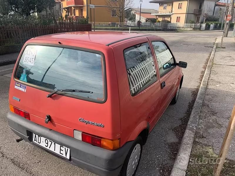 Usata Fiat Cinquecento 1995 Rosso Utilitaria