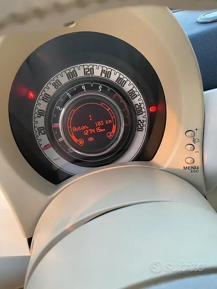 Usata Fiat 500 69 CV (50 kW) 2010 Bianco Cabrio