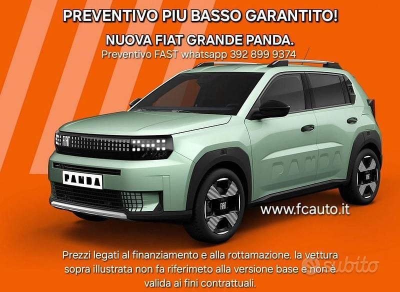 Ny Fiat Grande Panda Pop 100 HK (73 kW) 2025 Röd Halvkombi