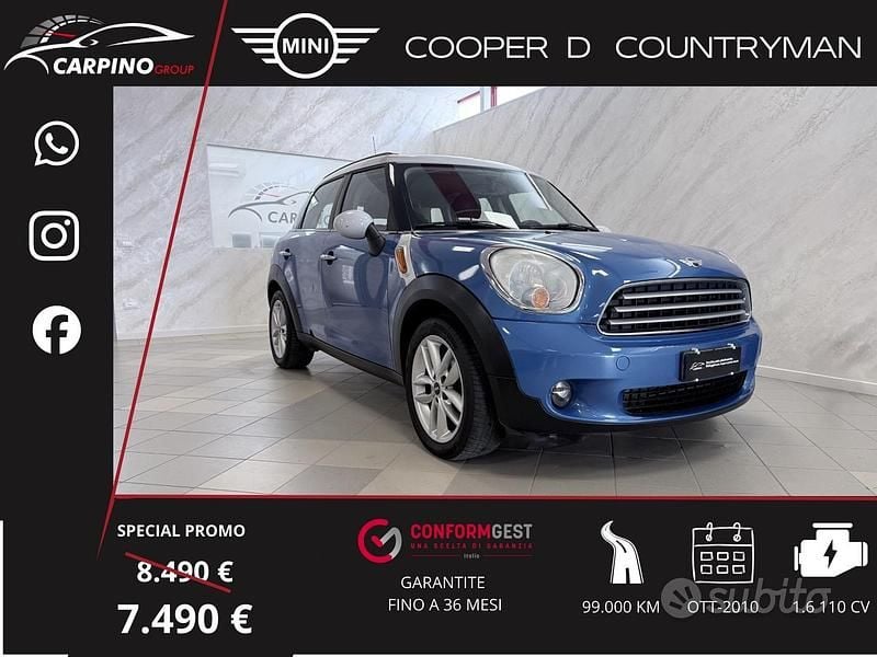 Usata Mini Cooper D Countryman 111 CV (81 kW) 2010 Blu SUV