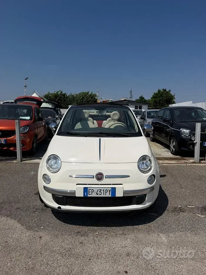 Usata Fiat 500 69 CV (50 kW) 2013 Bianco Cabrio