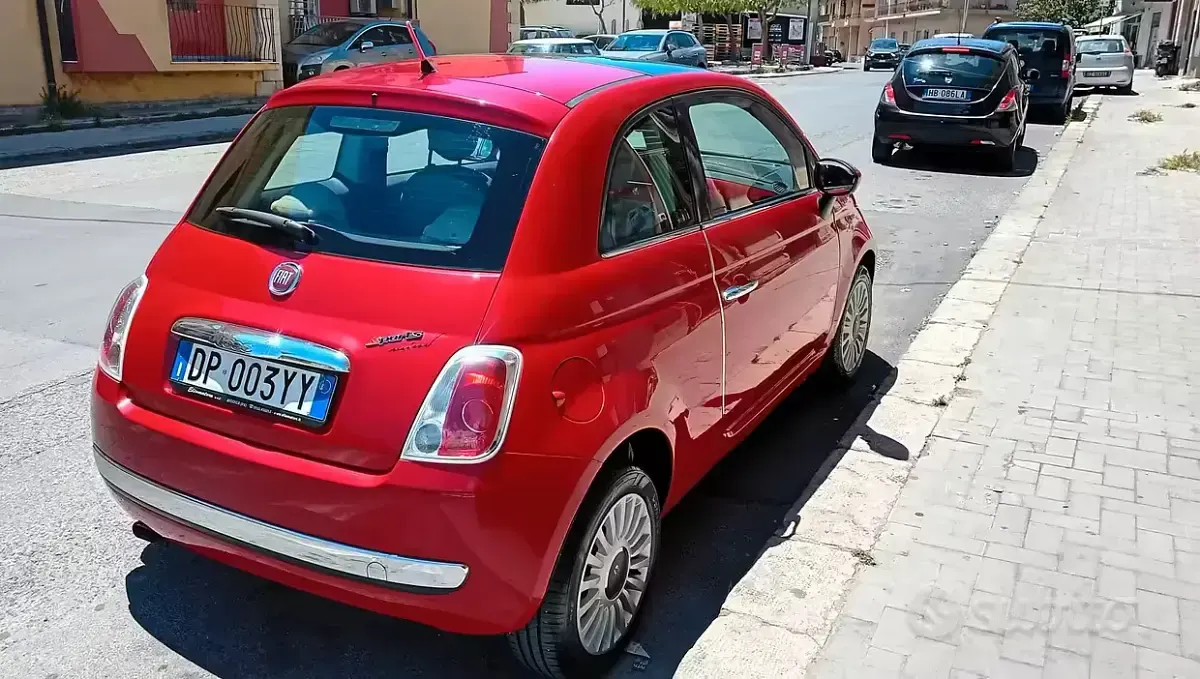 Usata Fiat 500 Red 95 CV (69 kW) 2008 Rosso Berlina