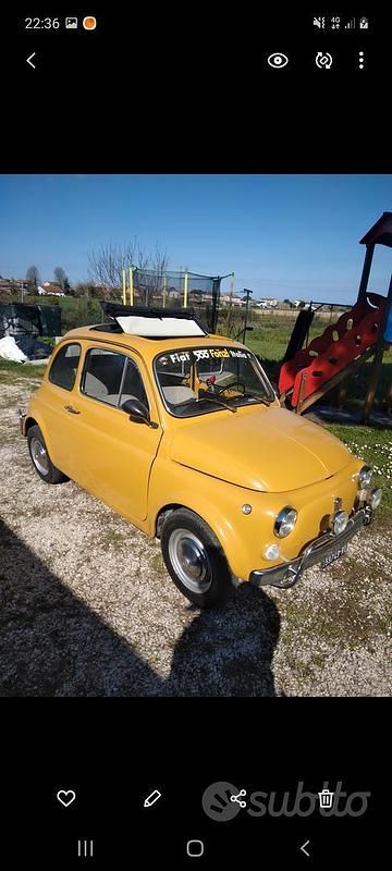 Usata Fiat 500 1970 Giallo Utilitaria