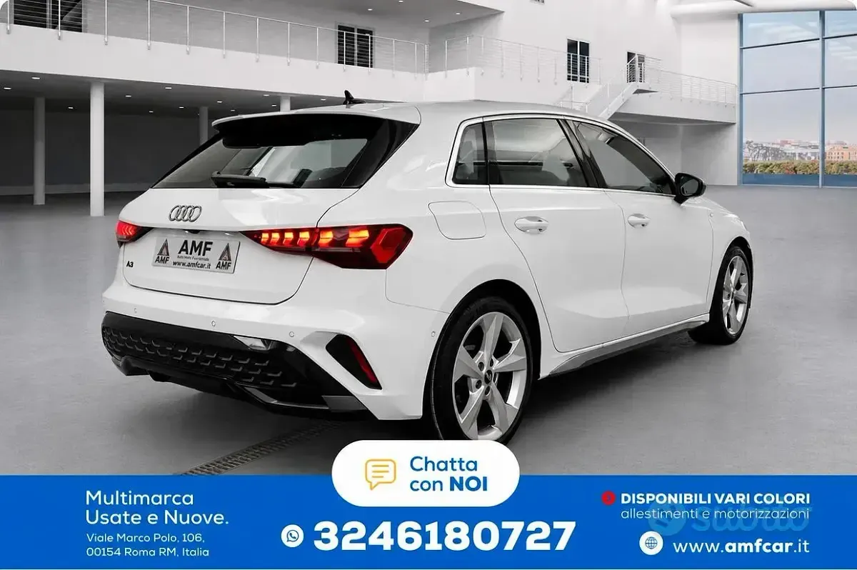 Usata Audi A3 S-Line 116 CV (85 kW) 2025 Bianco Berlina