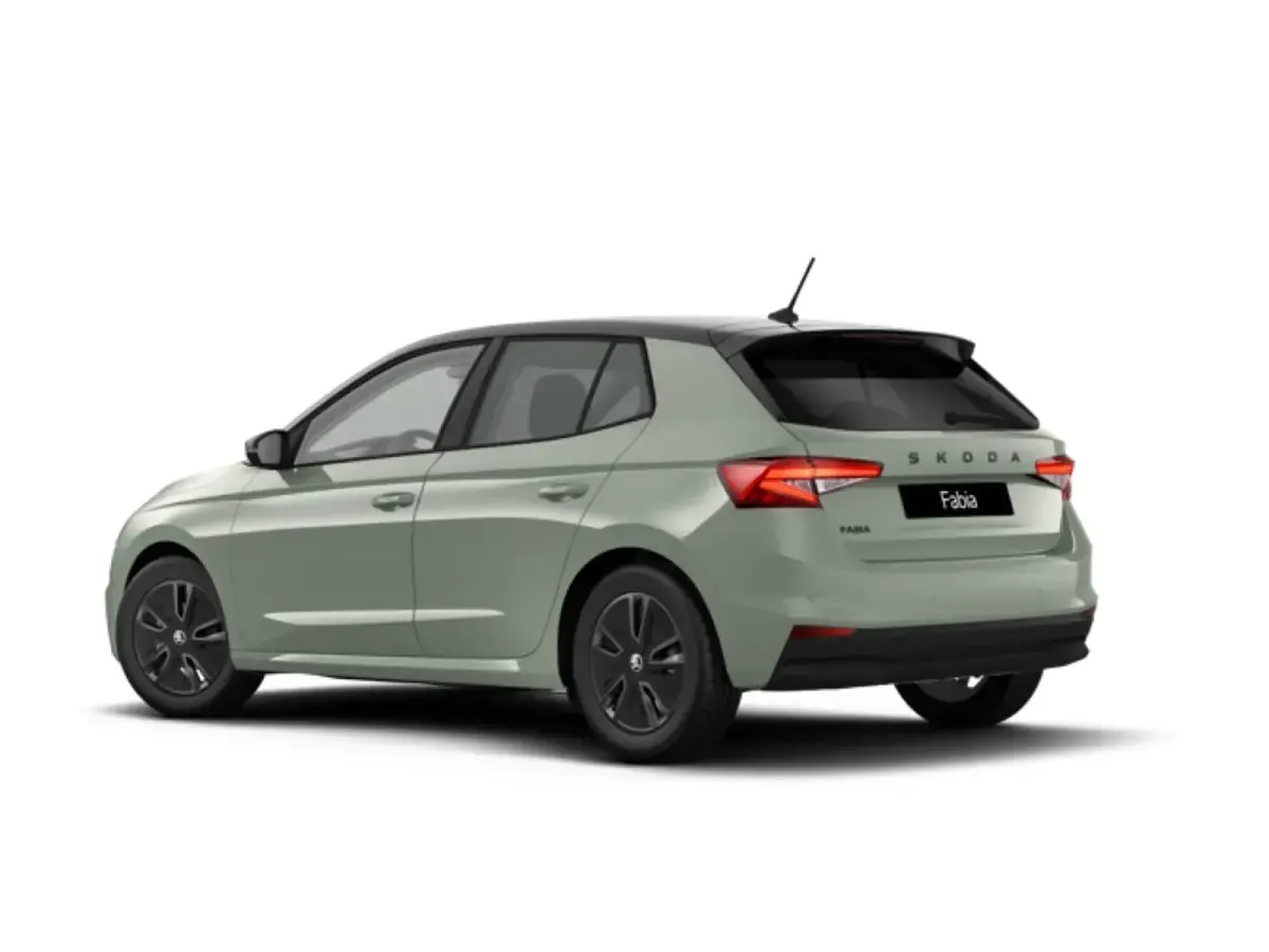 Nuova Skoda Fabia 95 CV (69 kW) 2026 Verde dolomite nero tulipano perlato Utilitaria