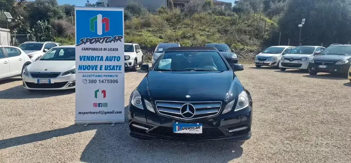 Usata Mercedes E220 170 CV (125 kW) 2012 Nero Cabrio