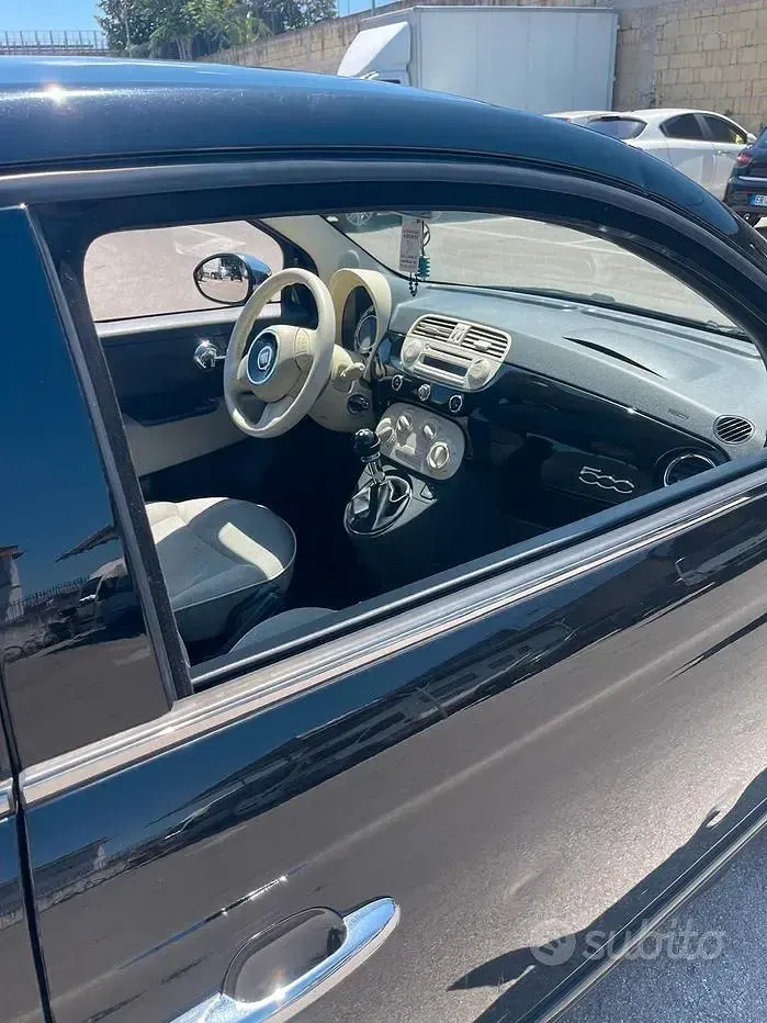 Usata Fiat 500 Lounge 75 CV (55 kW) 2008 Nero Cabrio