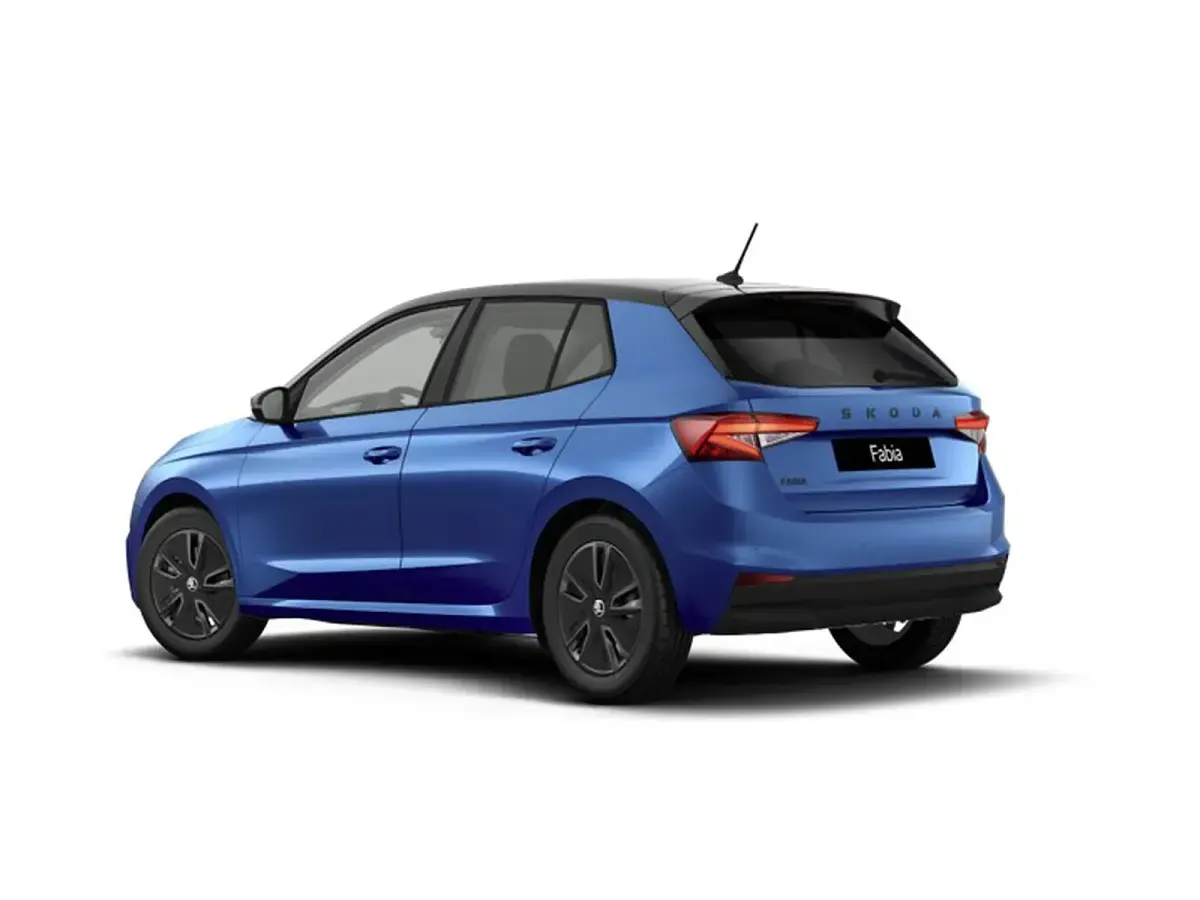 Nuova Skoda Fabia 115 CV (84 kW) 2026 Blu race metallizzato nero tulipano perl Utilitaria