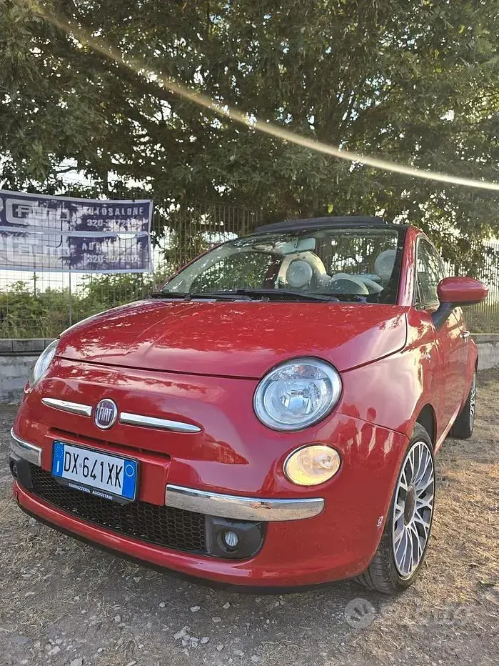Usata Fiat 500C Lounge 69 CV (50 kW) 2009 Rosso Cabrio