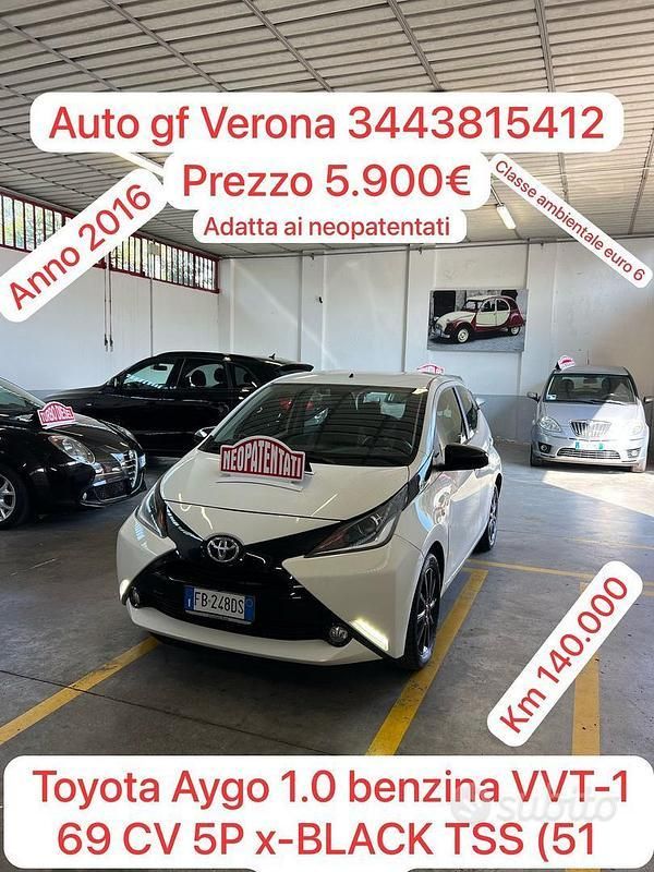Bianco Usata 2016 Toyota Aygo X-cite Due volumi | 5900 € (Super prezzo) - Immagine 1/4
