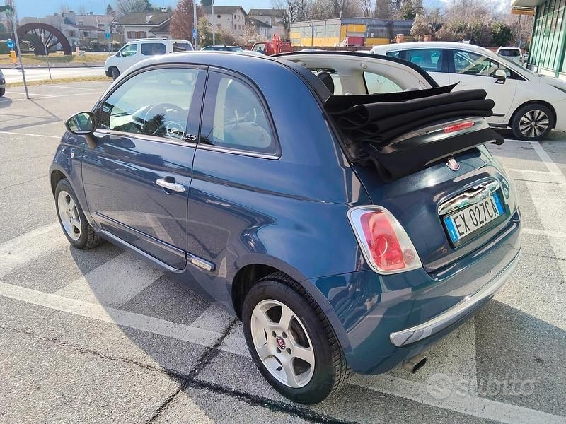 Usata Fiat 500C Lounge 69 CV (50 kW) 2013 Blu Cabrio