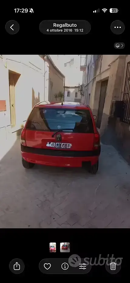 Usata Opel Corsa Edition 54 CV (39 kW) 2000 Rosso Berlina