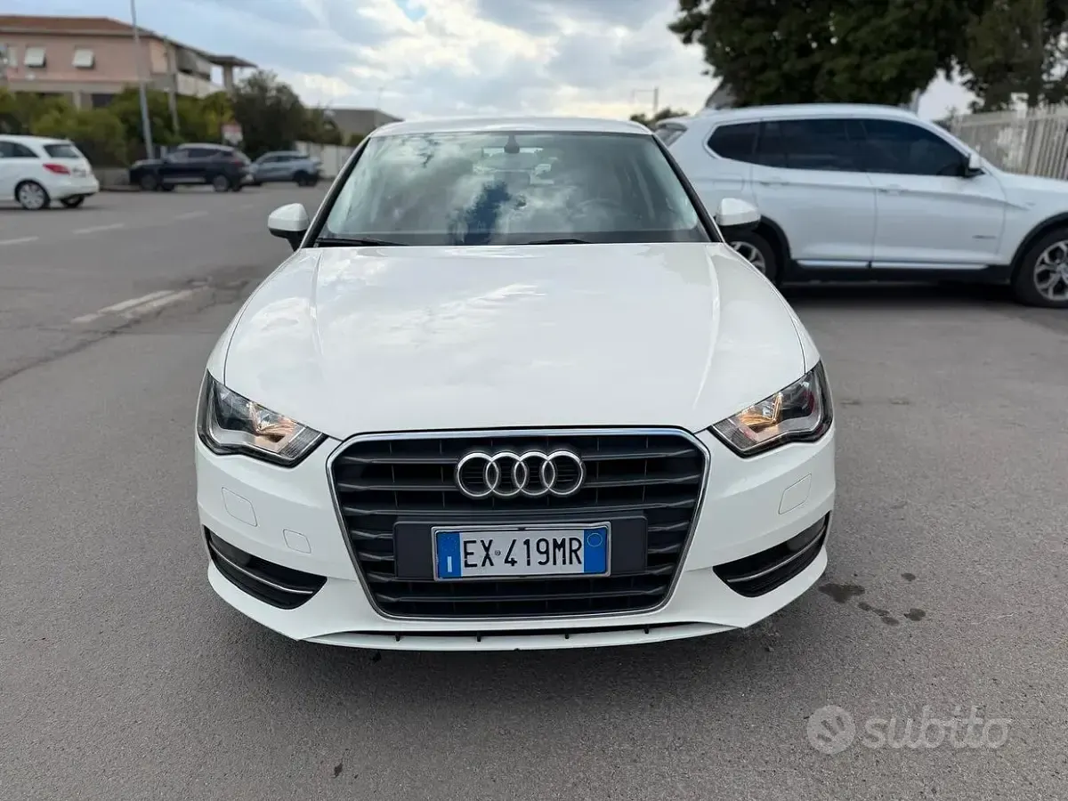 Usata Audi A3 Ambition 110 CV (80 kW) 2014 Bianco Berlina