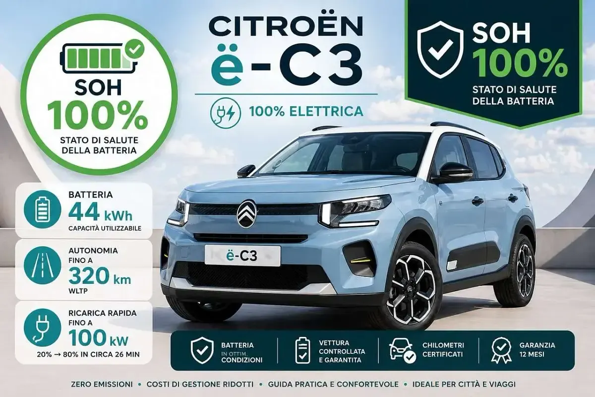 Begagnad Citroën e-C3 52 kW (72 HK) 2025 Blå SUV