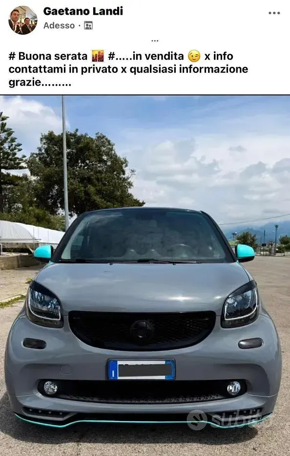 Usata Smart ForTwo Coupé 61 CV (44 kW) 2016 Grigio Coupé