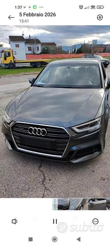 Usata Audi A3 S-Line 150 CV (110 kW) 2018 Grigio Berlina