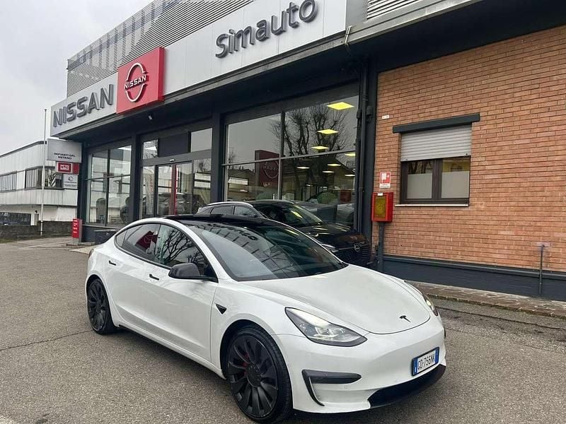Usata Tesla Model 3 Performance 155 kW (211 CV) 2021 Bianco Berlina