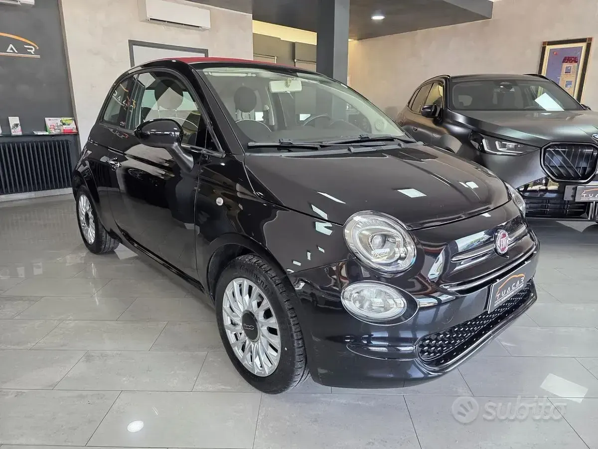 Usata Fiat 500C Mirror 69 CV (50 kW) 2018 Nero Cabrio