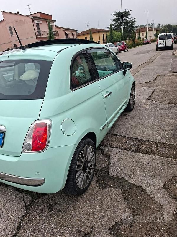 Usata Fiat 500 Lounge 70 CV (51 kW) 2015 Verde Utilitaria