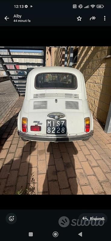 Usata Fiat 500 1970 Bianco Utilitaria