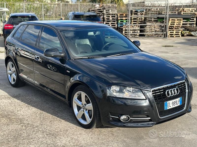 Usata Audi A3 S-Line 105 CV (77 kW) 2012 Nero Utilitaria
