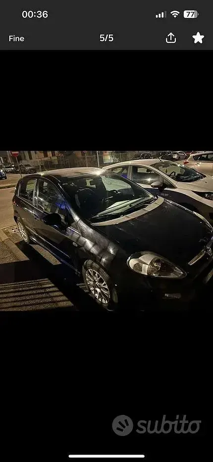 Usata Fiat Punto Evo Dynamic 86 CV (63 kW) 2018 Nero Utilitaria