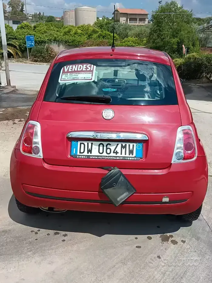 Usata Fiat 500 Pop 75 CV (55 kW) 2009 Rosso Cabrio