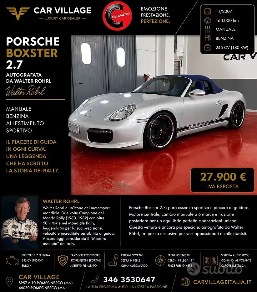 Usata Porsche Boxster 245 CV (180 kW) 2007 Cabrio