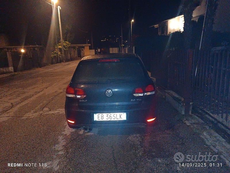 Usata VW Golf VI 140 CV (102 kW) 2010 Nero Utilitaria