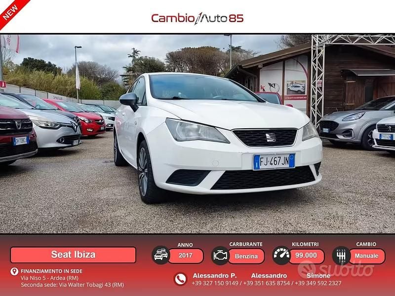 Usata Seat Ibiza CONNECT 75 CV (55 kW) 2017 Bianco Berlina