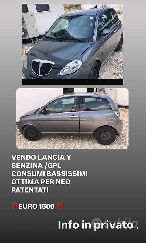 Usata Lancia Ypsilon 77 CV (56 kW) 2007 Grigio Utilitaria