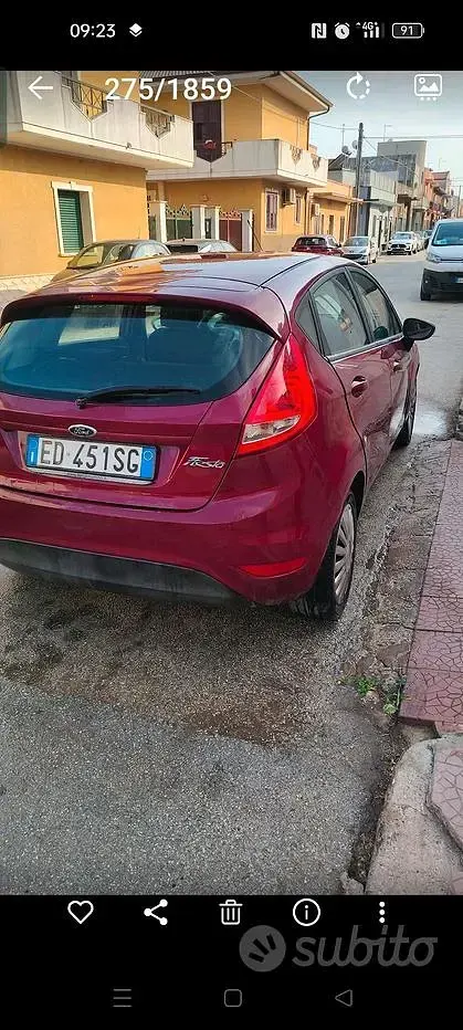Usata Ford Fiesta 2011 Rosso Utilitaria