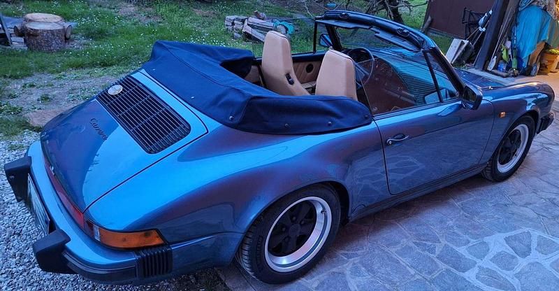 Usata Porsche 911 231 CV (169 kW) 1989 Blu/azzurro Cabrio