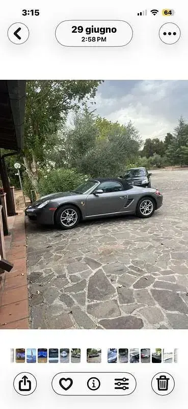 Usata Porsche Boxster 245 CV (180 kW) 2008 Argento Cabrio