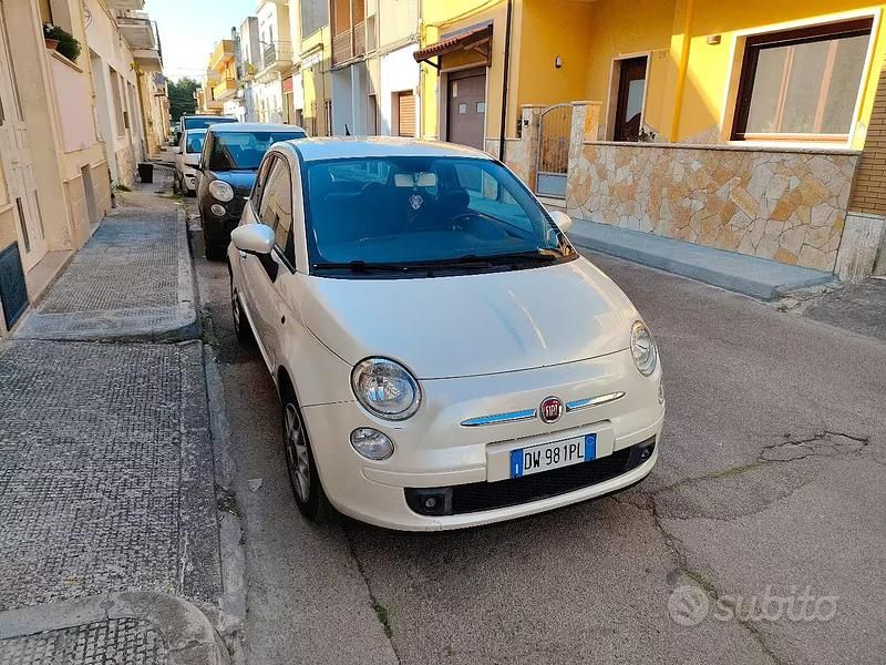Usata Fiat 500 75 CV (55 kW) 2009 Bianco Cabrio