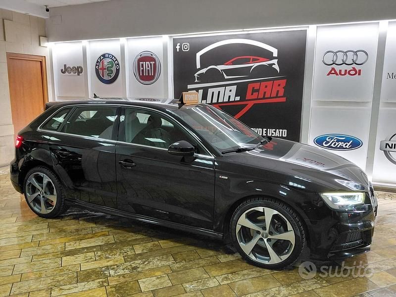 Usata Audi A3 S-Line 115 CV (84 kW) 2018 Nero Berlina
