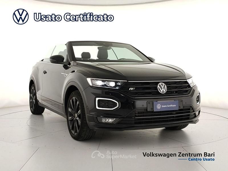 Usata VW T-Roc Cabriolet R-line 150 CV (110 kW) 2021 Nero Cabrio