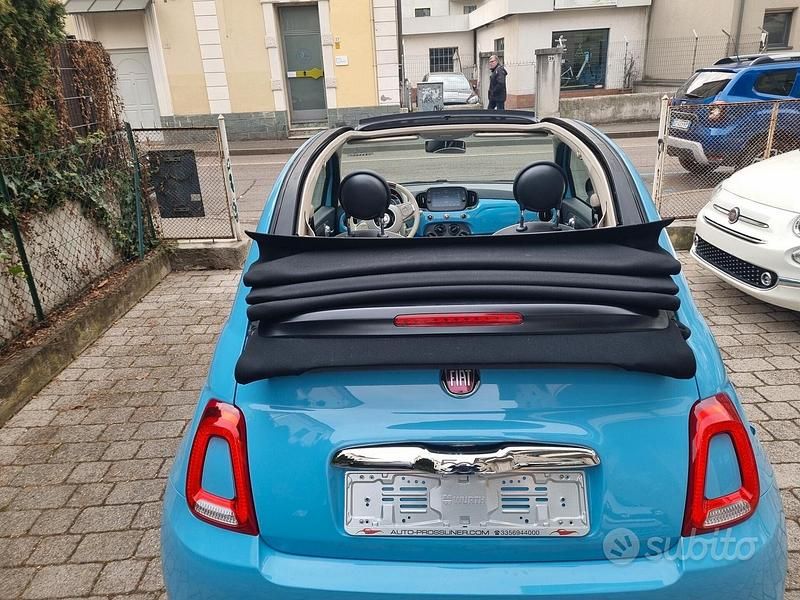 Usata Fiat 500C Lounge 69 CV (50 kW) 2016 Blu Cabrio