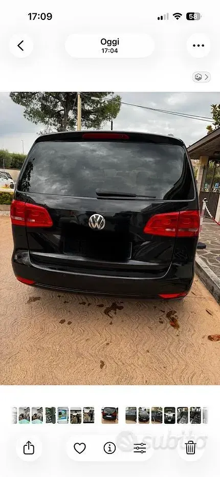 Usata VW Touran 150 CV (110 kW) 2013 Nero Monovolume