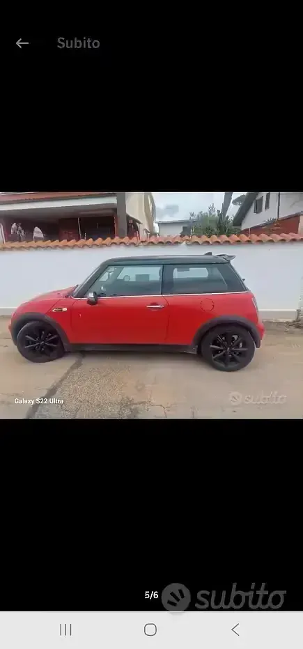 Usata Mini Cooper S 90 CV (66 kW) 2006 Rosso Utilitaria