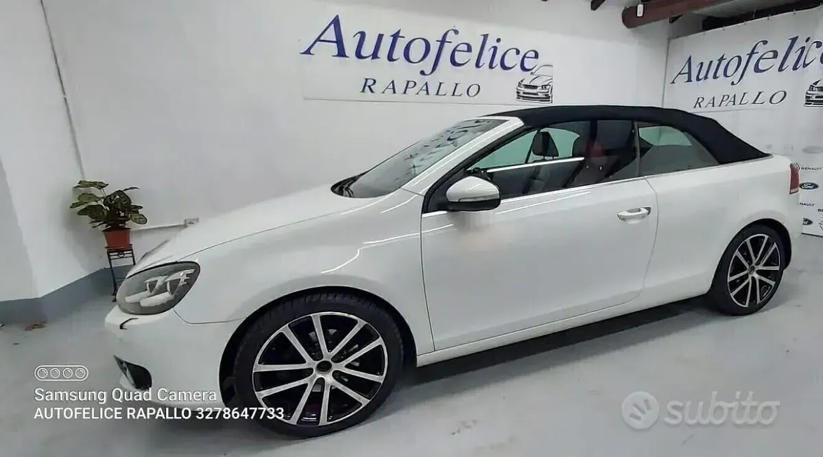 Usata VW Golf 105 CV (77 kW) 2011 Bianco Cabrio