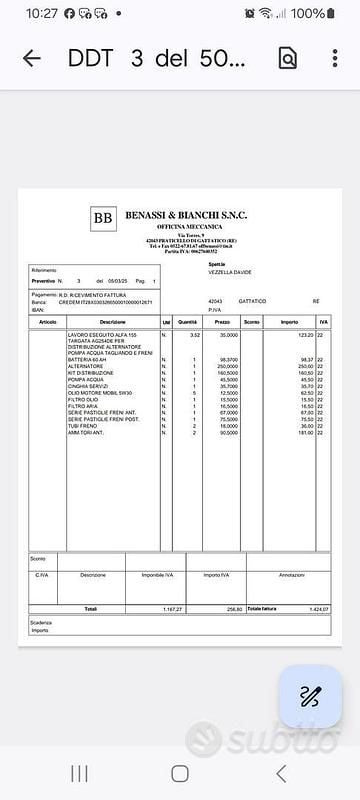Usata Alfa Romeo 155 1997 Rosso Berlina